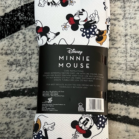 NWT Disney Minnie Mouse Padded Dish Drying Mat - 2 Pack - Picture 2 of 2